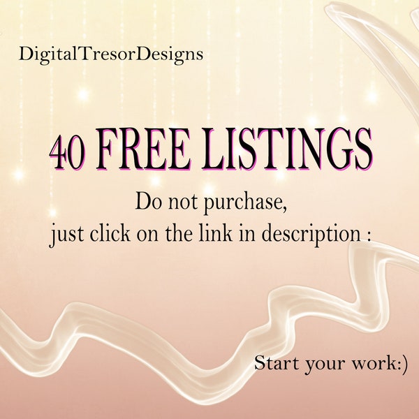 40 free Etsy listings - DO NOT PURCHASE - Link in description - best deals