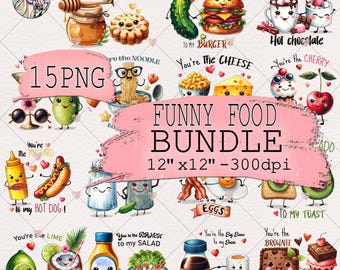 Food Pun Funny Valentine PNG Sublimation Bundle, Food Pun Png, Funny Couple, Corny Couple Gift Valentine Sublimation, Valentines Day PNG
