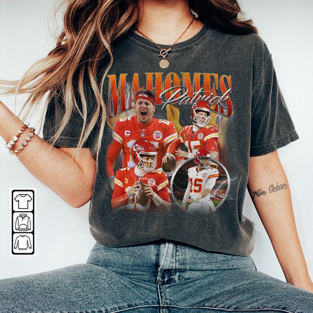Tops, Patrick Mahomes Football Graphic Rai11 Shirt 90s Full Size S3xl  Vintage