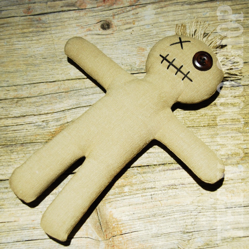 Darko Doll Raw Voodoo Doll with Brooch and Ritual Instructions