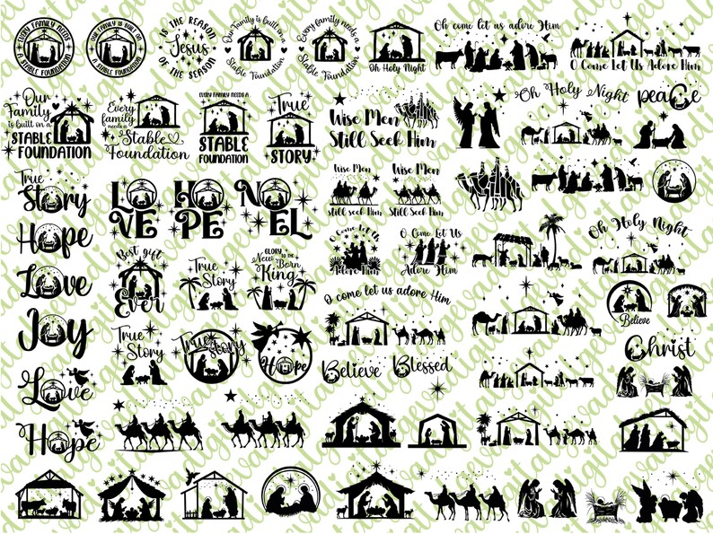 Nativity SVG Bundle / Cut File / Cricut / Commercial Use / Nativity SVG ...