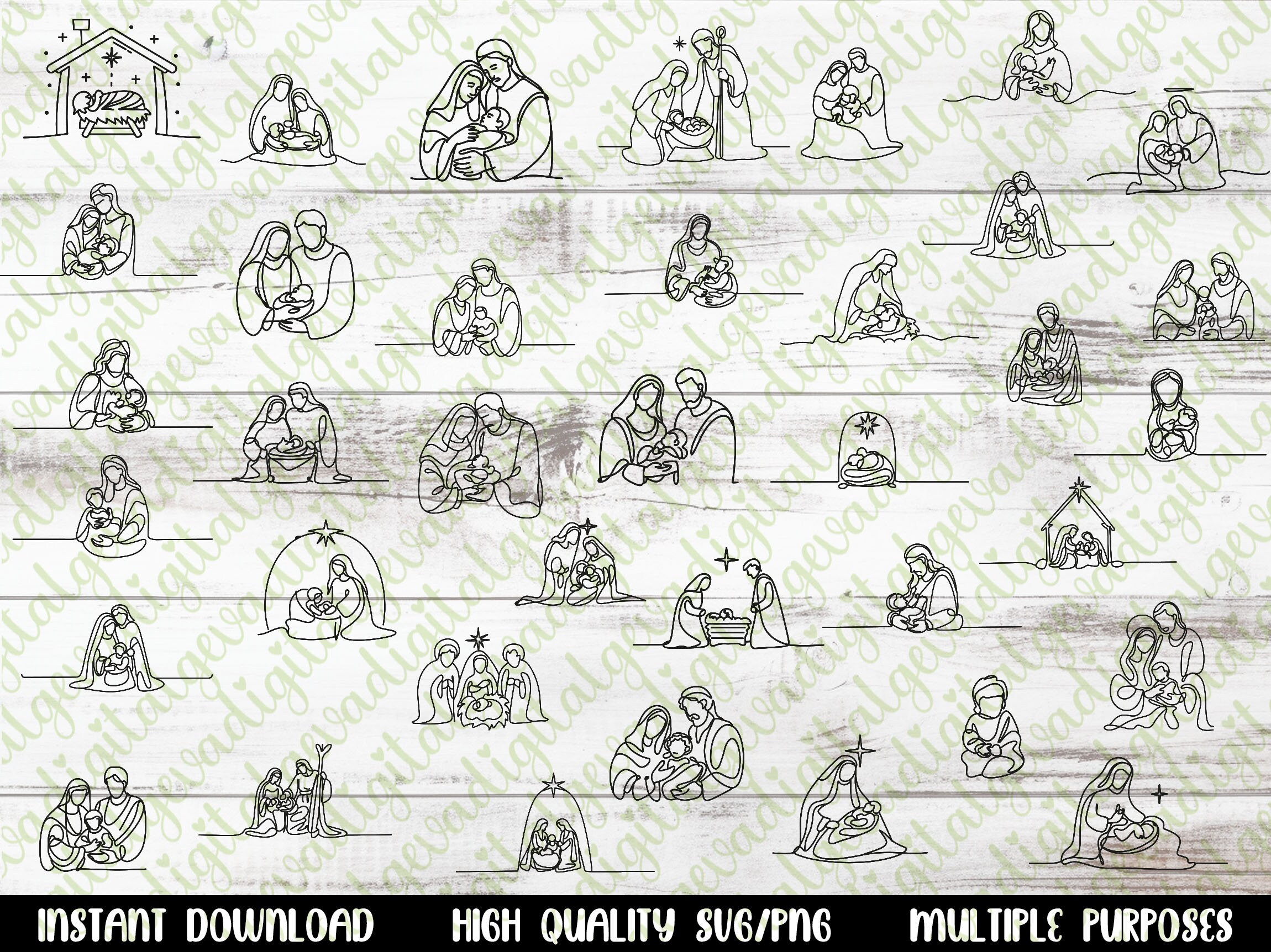 Nativity SVG Bundle / Cut File / Cricut / Commercial Use / - Etsy Canada