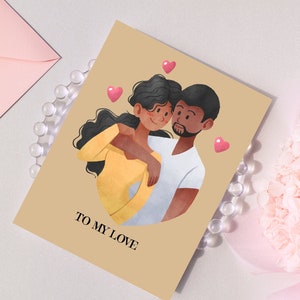 Black Love | Anniversary | Black Greeting Cards | African American Greetings | Black Valentine's Day | Love | Melanin | To My Love