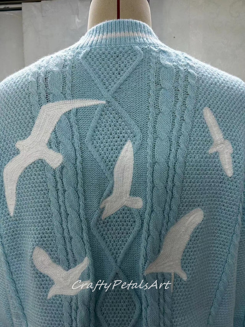 1989 Cardigan 1989 Blue Embroidered Cardigan Sweater Star Etsy