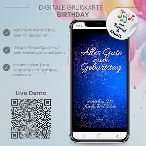 eCard, digital birthday card, digital greeting card, WhatsApp card, digital greetings, customizable birthday card
