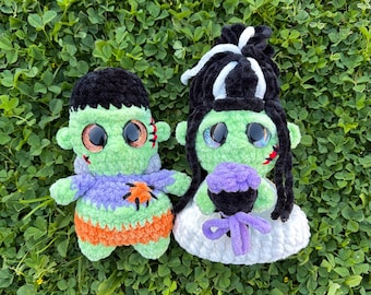 Paquete de patrones de ganchillo - Frankenskein y Frankenskeins Bride - De Halloween Chonks 2026