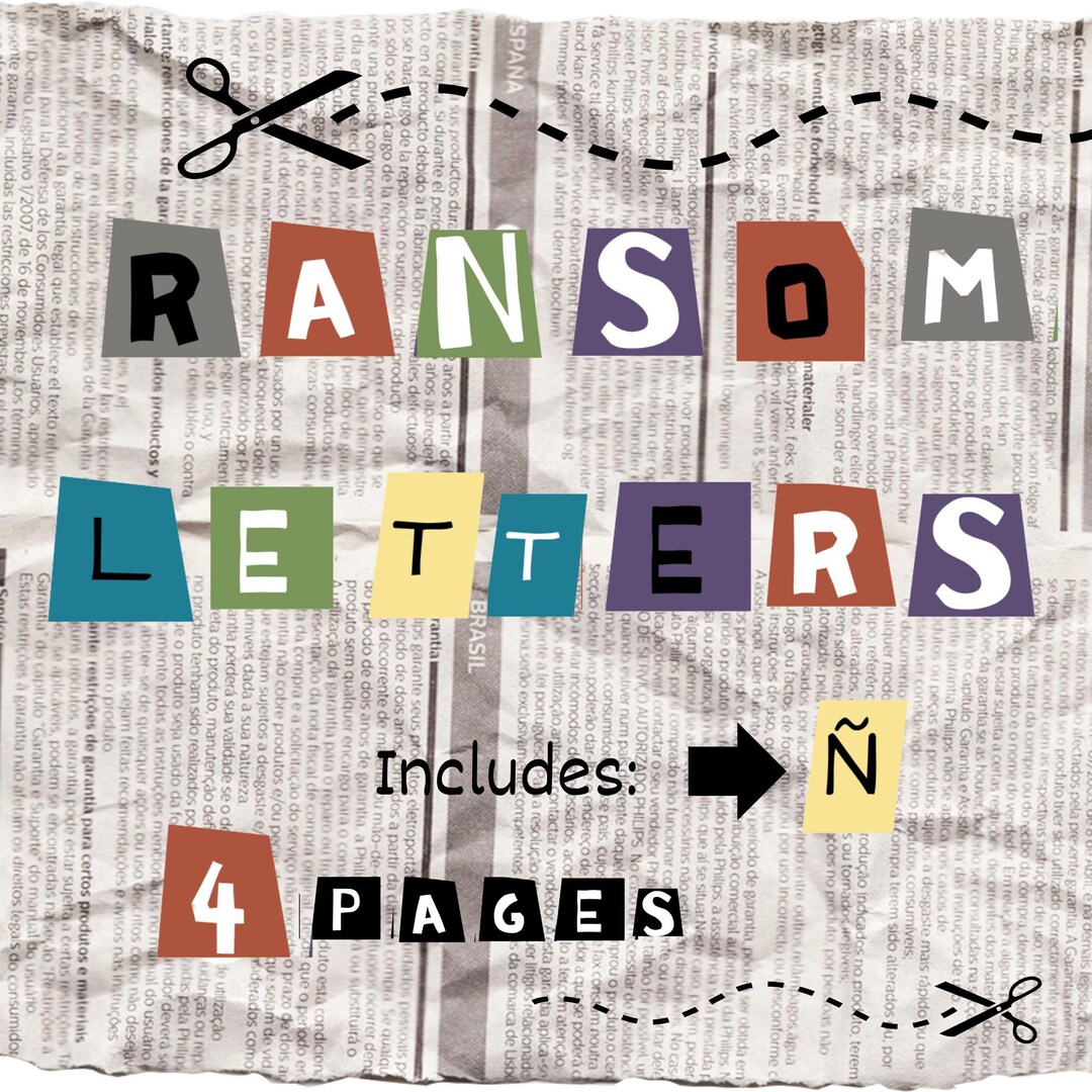 Jewel Tones Ransom Letters, Numbers and Special Characters, Magazine ...