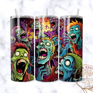 The Walking Dead Zombie  20 oz Skinny Tumbler Sublimation Design Digital Download PNG Instant DIGITAL ONLY