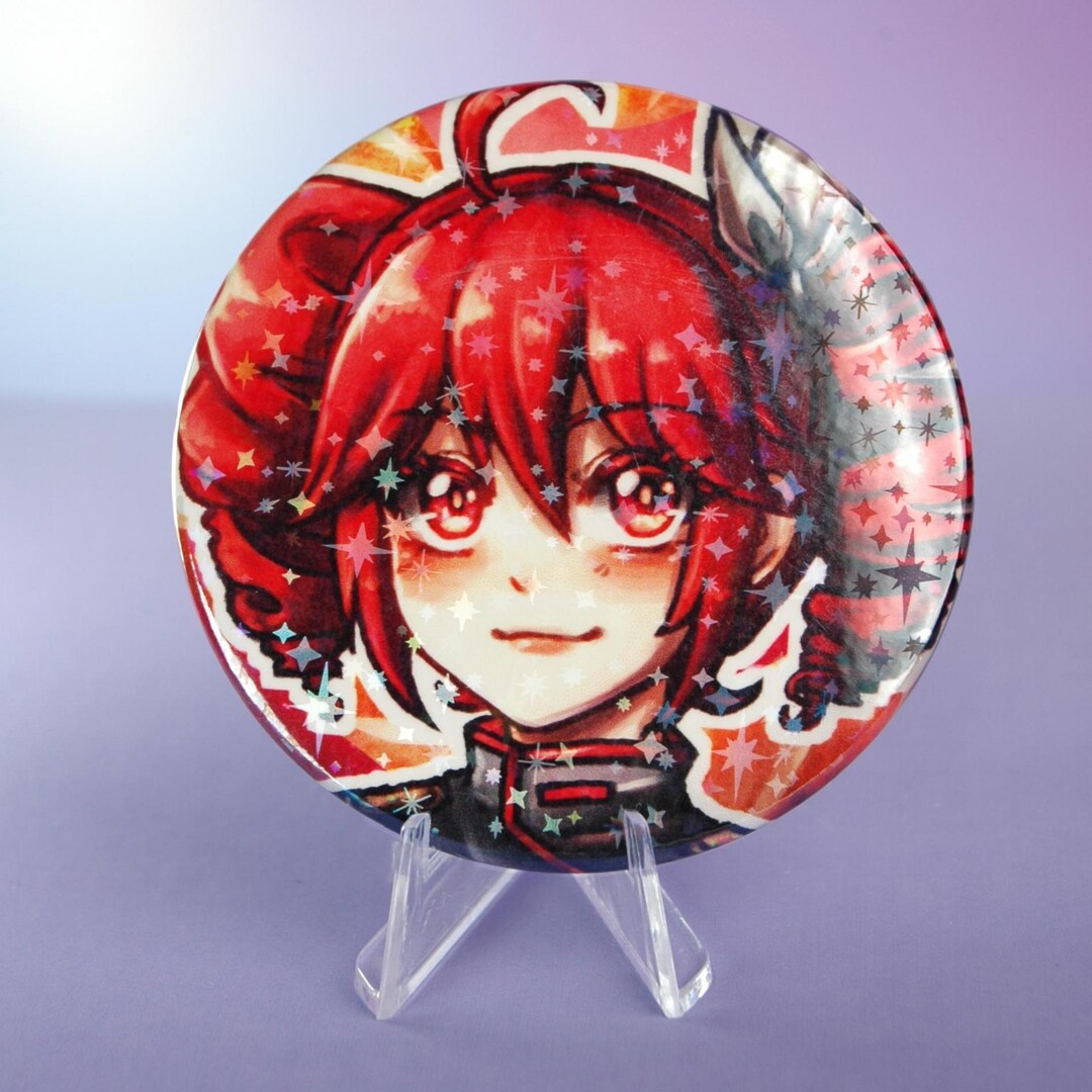 Kasane Teto - Vocaloid | Ita Bag Anime Button Pin 59mm – Holographic ...