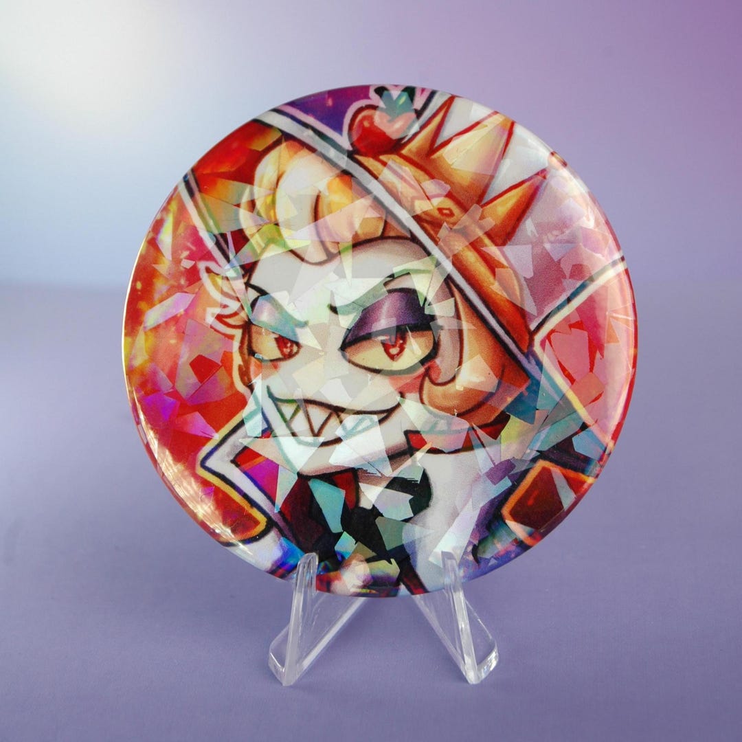 Lucifer - Hazbin Hotel | Anime Fan Button Badge Pin – Holographic ...