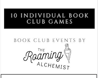 Book Club Games - Book Club Activities - Book Club Decor - Book Club Combo - Book Club Party Favors - Book Club Stuff