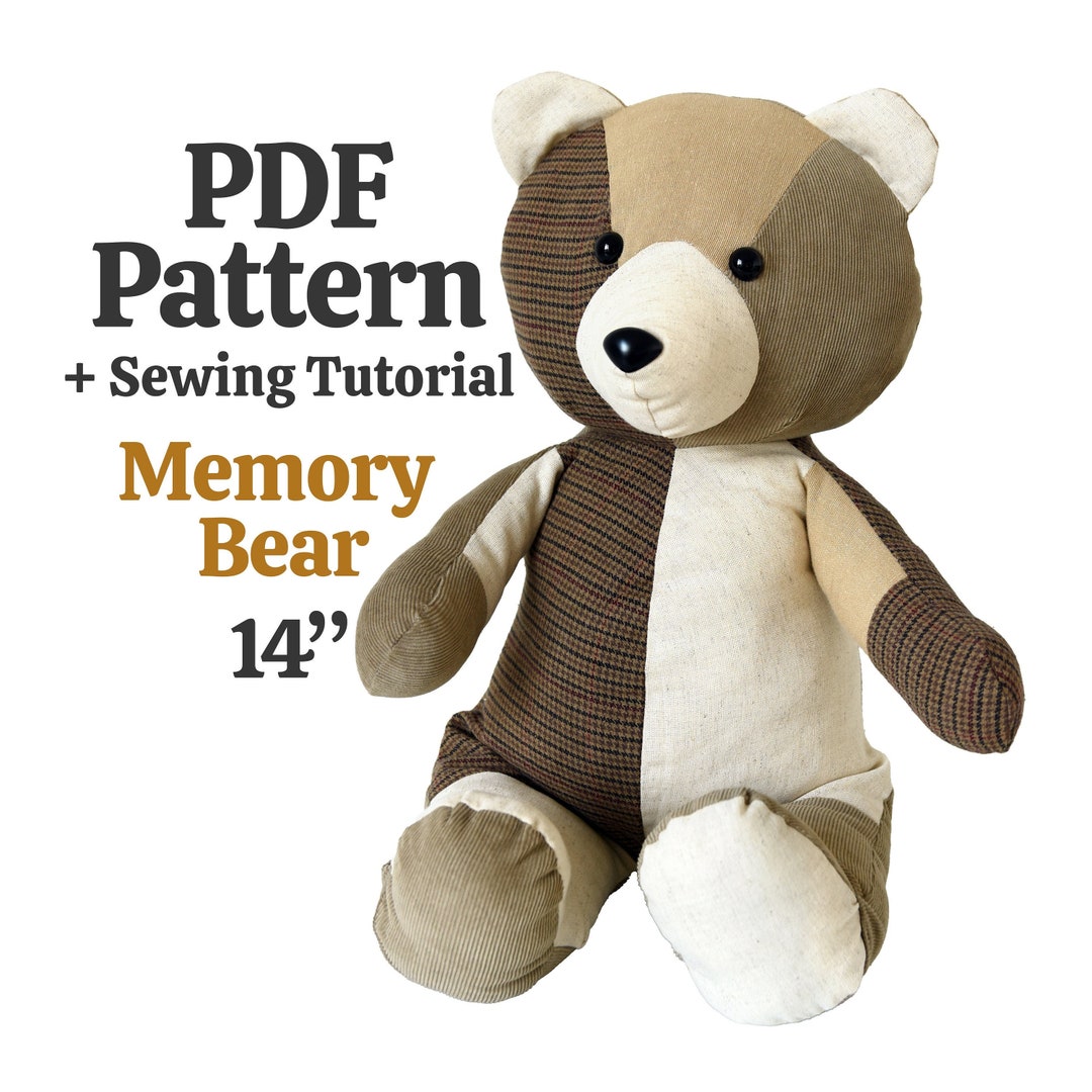 🌸 EASY 🌸 Beginners Memory Teddy Bear Plush PDF Sewing Patterns 🖨️ –  Aloha Sewing Company