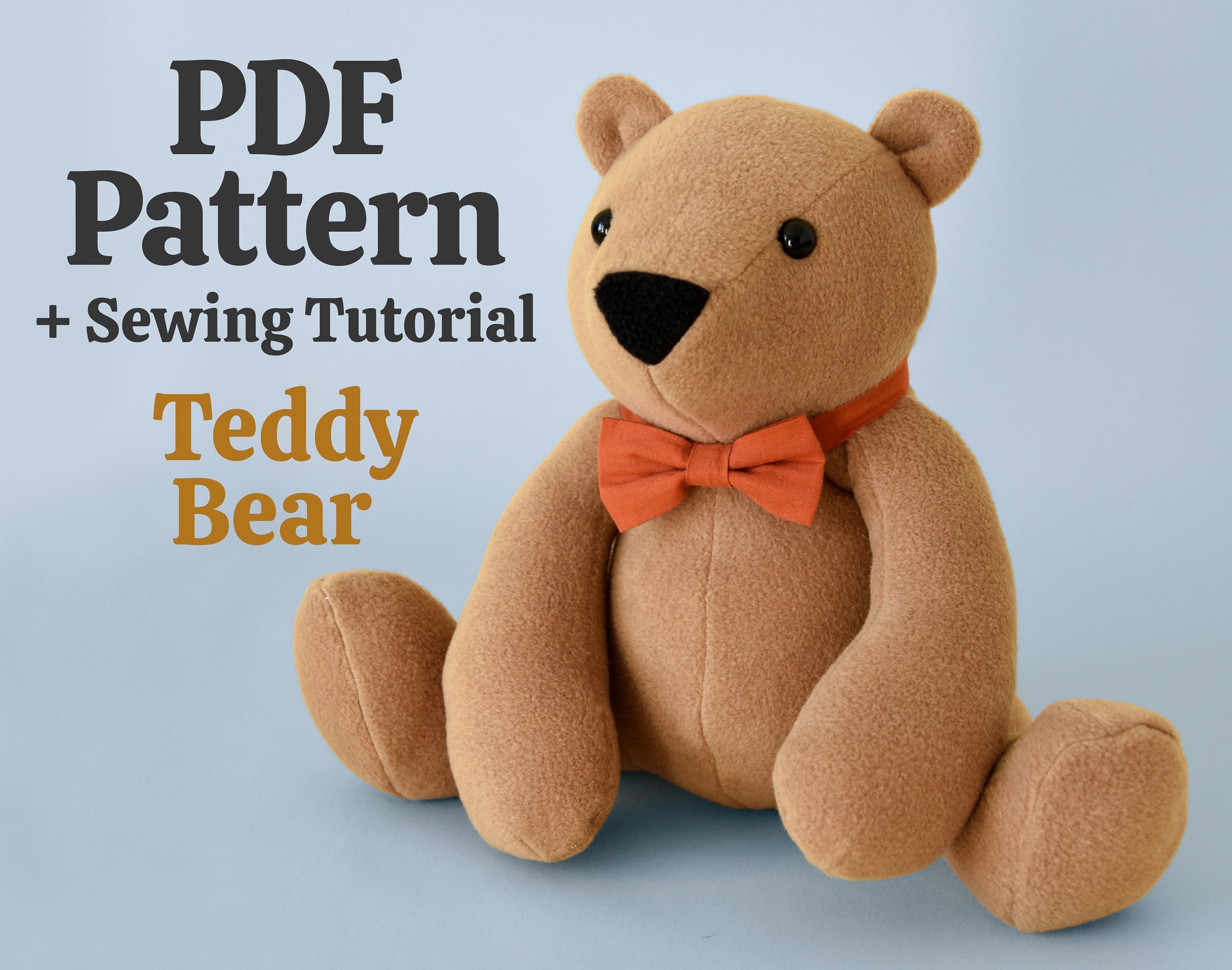 Teddy Bear Tutorial and Pattern  Teddy bear sewing pattern, Bear