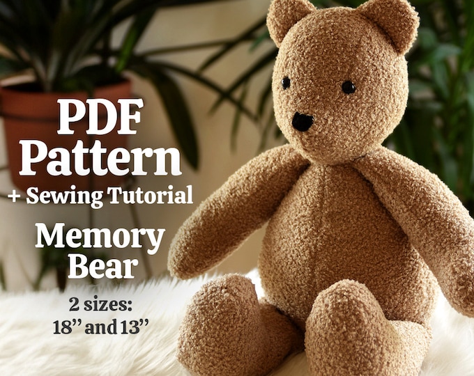 Memory Bear Sewing Pattern, Easy Keepsake Bear (PDF Pattern) - Etsy Canada