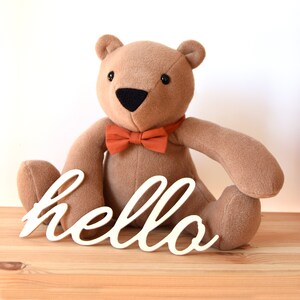 Memory Bear Sewing Pattern: Keepsake Teddy Bear with Bowtie (PDF Pattern) image 3