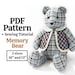 Simplicity A2115 Pattern Memory Bear Pattern Plush Sewing Pattern ...