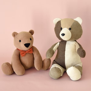 Memory Bear Sewing Pattern: Keepsake Teddy Bear with Bowtie (PDF Pattern) image 10