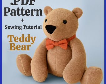 Teddy Bear Sewing Memory Bear Pattern Easy Sewing Pattern Simple Bear Pattern Sewing Pattern PDF Pattern Keepsake Bear Sewing Toy For Sewing
