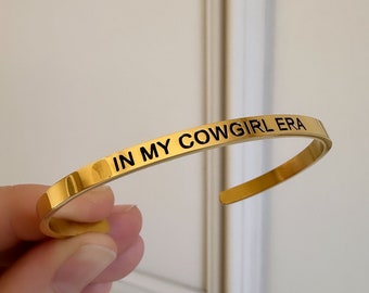 In my cowgirl era 18k gold bangle | Country gifts | Country gifts for her | Country music
