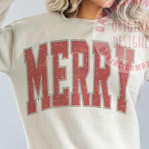 Merry distressed red and green Christmas PNG, Christmas png, Retro Christmas png, small business commercial use, Digital download