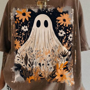 Halloween Vintage Fall Floral Ghost png, Boho Floral Fall png, Spooky Season png, Halloween Ghost png, Halloween Shirt png, Fall Vibes png