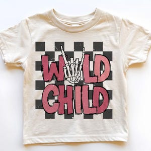 Wild Child Checkered Sublimation File, Kids Sublimation, Girl sublimation, Toddler Png Design, Shirt for Kids, Kids Design, Toddler Designs