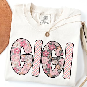 Preppy Gigi png, Cute Gigi png, Floral Gigi png, Mothers day png, Gigi png, Gigi Shirt Design, Floral Sublimation, Digital Download, png