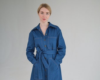 Patrón de costura Christy Shirt Dress PDF con tutorial de costura