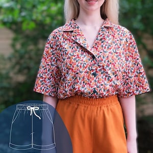 Modello di pantaloncini alla moda Kupava PDF - 11 taglie incluse 36-56 europea