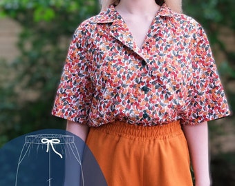 Patrón de pantalones cortos de moda Kupava PDF - 11 tallas incluidas Europea 36-56