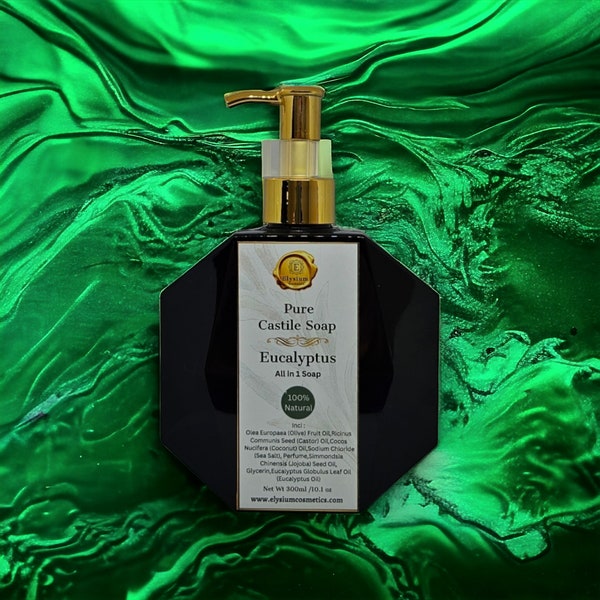 Eucalyptus All-in-One Pure Castile Liquid Soap - Natural Cleansing for a Refreshing Experience