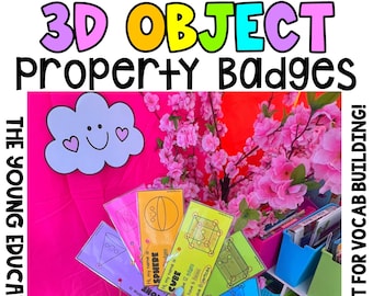 3d Object Shape Property/Features Badges