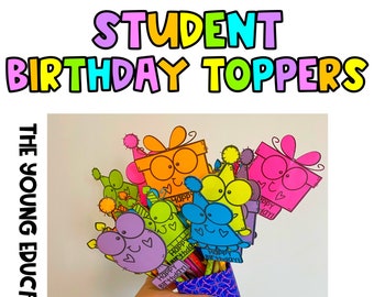 STUDENT BIRTHDAY TOPPERS *Tags for Gifts* Birthday Pencils