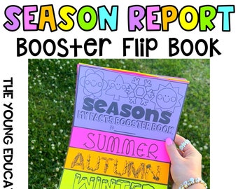 Season Report Writing Booster Flip Book / Informative Writing Template