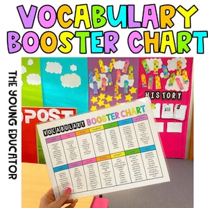 Interesting Vocabulary Booster Chart Poster