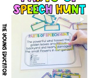 Könnte beinhalten: Ein farbenfrohes Lernspiel für Kinder, um die Satzglieder zu lernen. Das Spiel beinhaltet ein Arbeitsblatt mit einem Satz und einen Satz Karten mit verschiedenen Satzgliedern. Die Karten sind mit den verschiedenen Satzgliedern beschriftet, wie z. B. Nomen, Verb, Adjektiv und Adverb. Das Spiel soll Kindern helfen, die verschiedenen Satzglieder zu lernen und wie sie zusammenarbeiten, um Sätze zu bilden.
