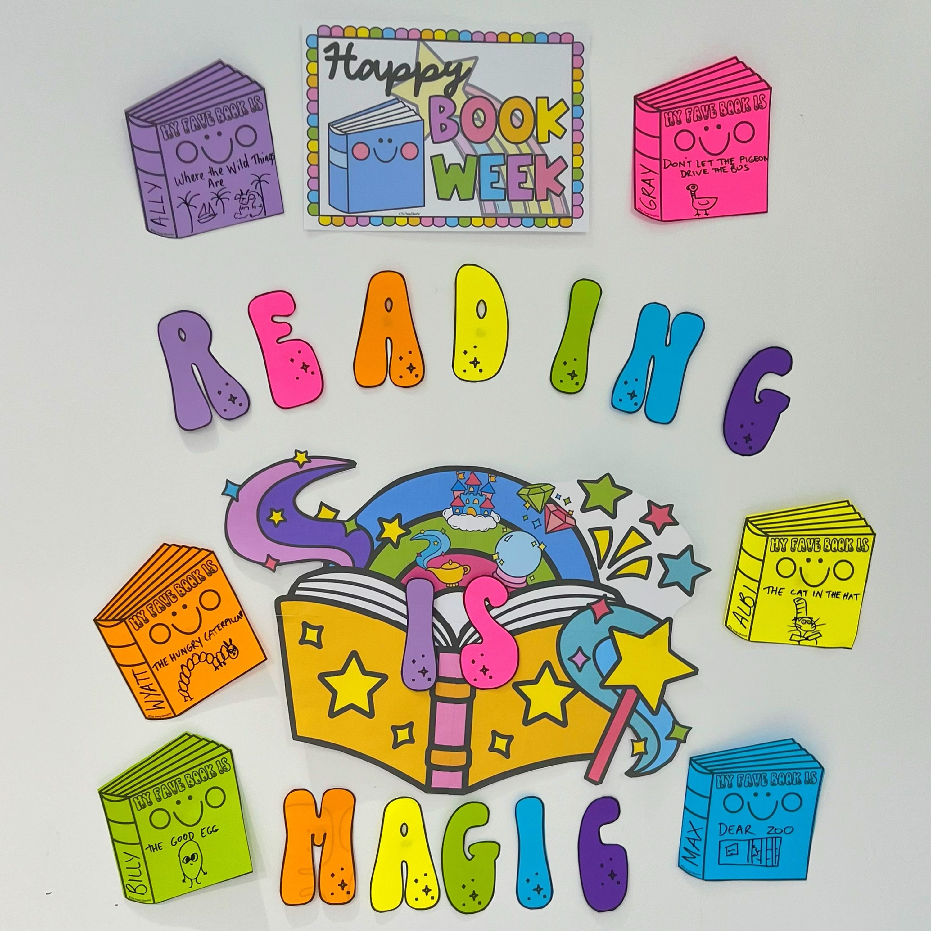 READING IS MAGIC/ Book Reading Display / Book Week / Book Parade Etsy