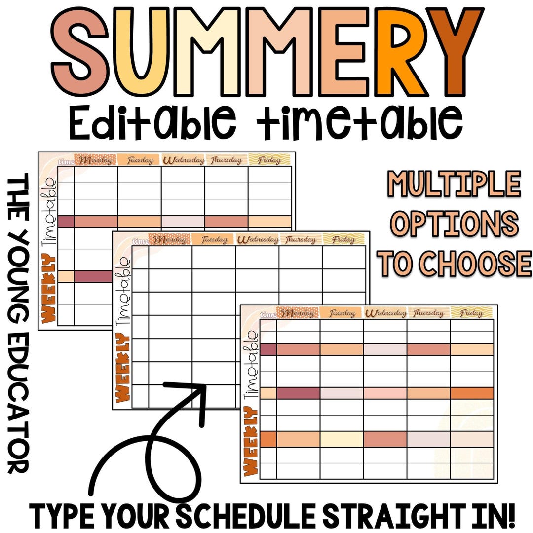 Editable Timetable
