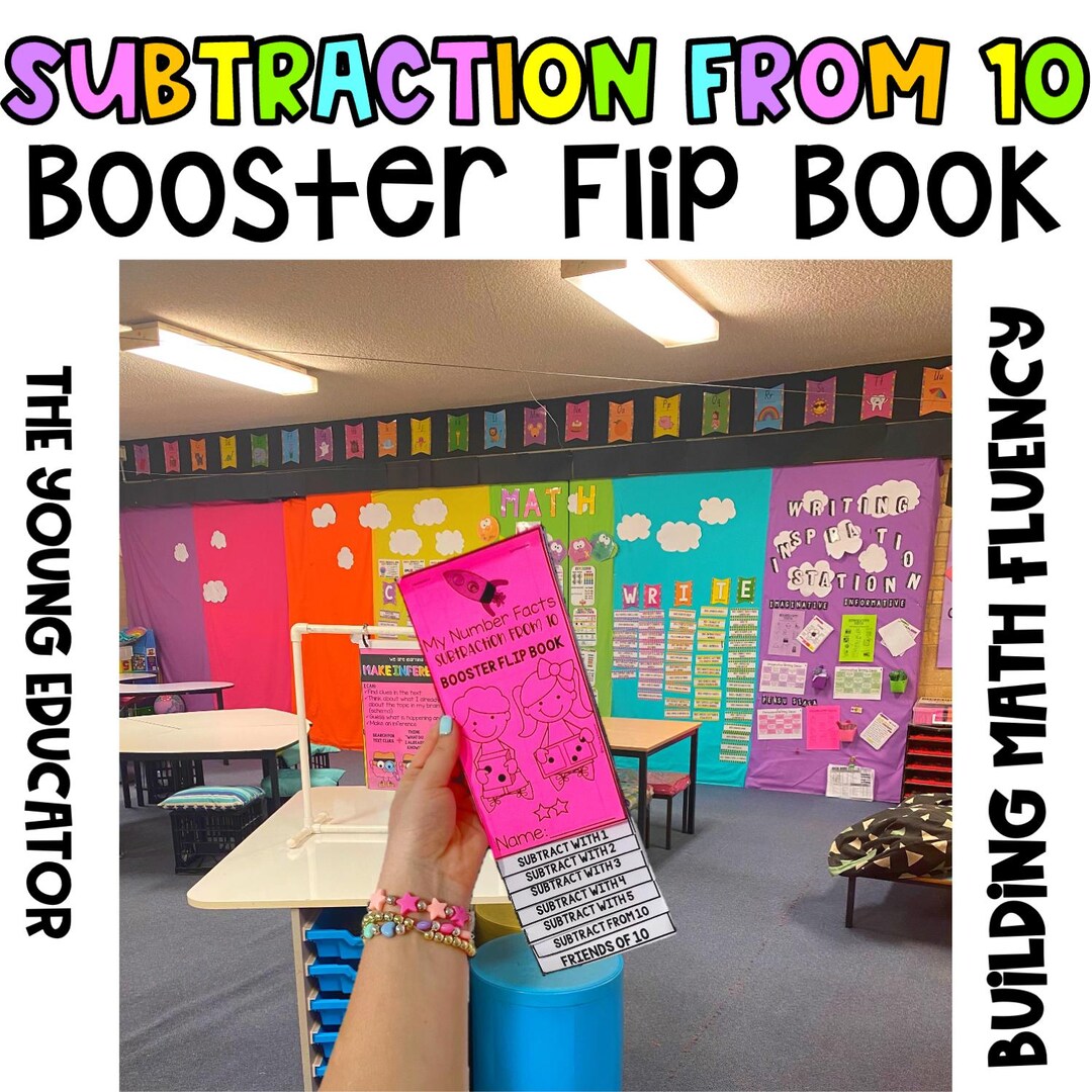 Subtraction to 10 Booster Flip Book - Etsy