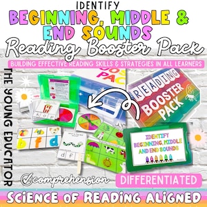 Beginning, Middle, End Sounds Reading Strategy - READING BOOSTER PACK 12/12