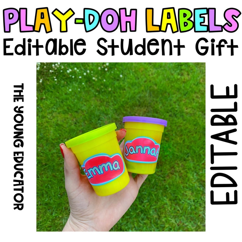 Editable Play-doh Labels Student Gift Christmas/End Of Year/Back to School image 1