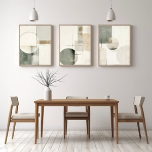 Juego de 3 láminas de arte Japandi: Estilo minimalista Wabi Sabi (Descarga digital)