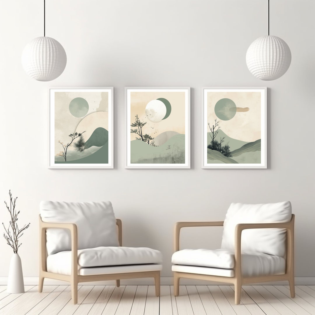 Set of 3 Japandi Wall Art Japandi Art Wabi Sabi Wall Art Japandi Wall
