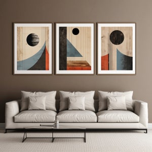 Set of 3 Japandi wall art | Japandi art | Wabi Sabi wall art | Japandi wall decor  | Japandi print | Wabi sabi wall decor | Wood texture art