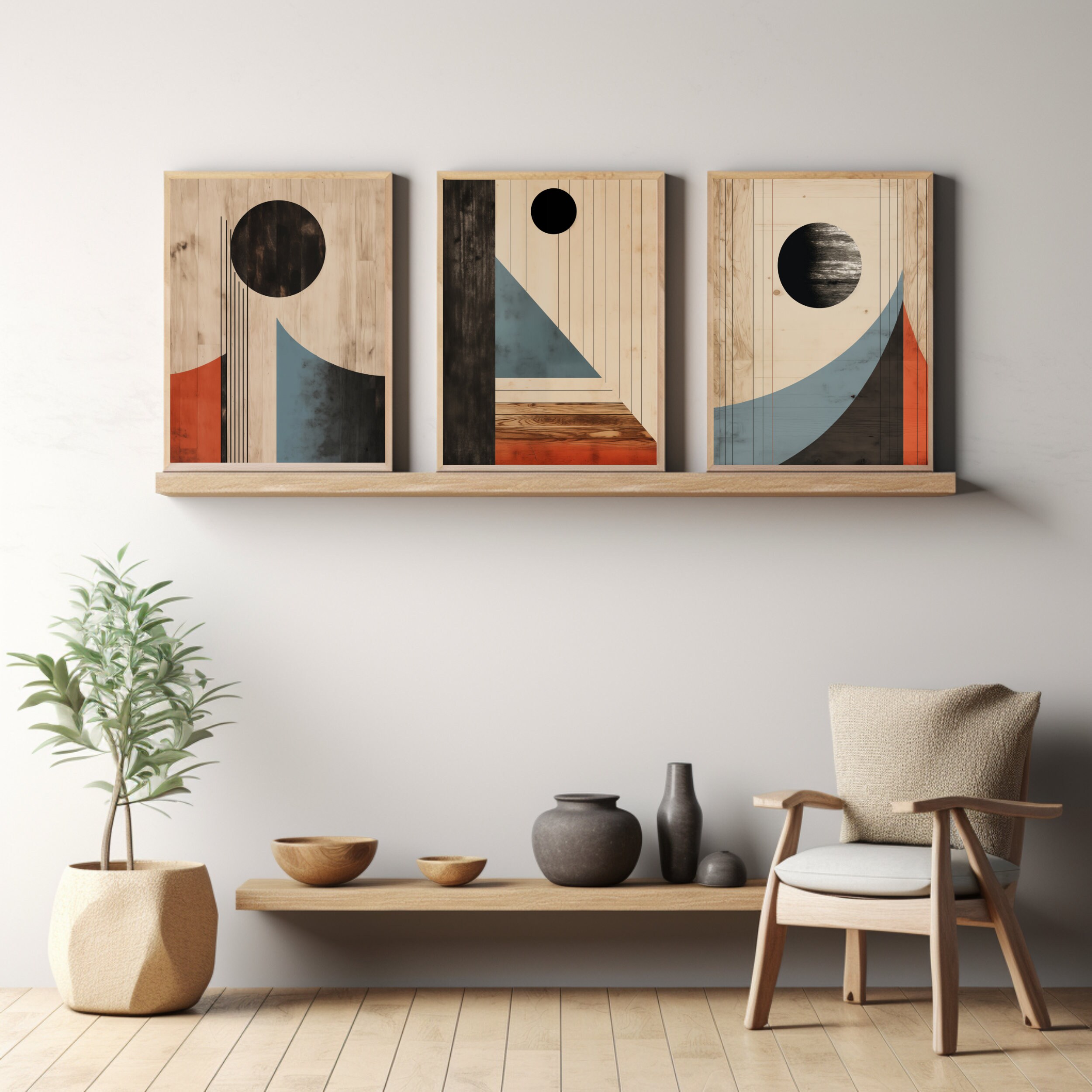 Set of 3 Japandi Wall Art Japandi Art Wabi Sabi Wall Art Japandi Wall ...