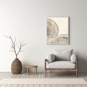 Wood rings Japandi wall art | Wabi Sabi wall art | Japandi wall decor  | Japandi print | Wabi sabi wall decor | Wood texture art