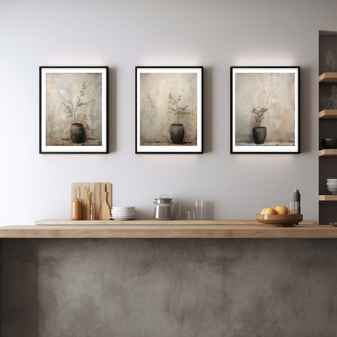 Buy Set of 3 Japandi Wall Art Japandi Art Wabi Sabi Wall Art Japandi ...