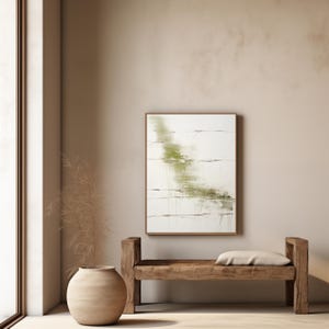 Japandi wall art Abstract | Wabi sabi art | Wabi sabi Abstract green neutral | Instant download nature art | Minimalist abstract
