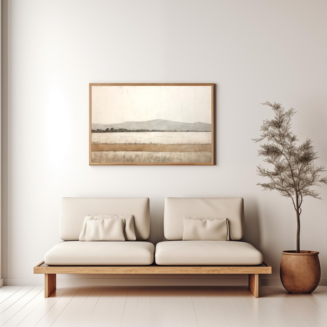 Japandi Landscape Art: Abstract Neutral Wabi Sabi Print (digital ...