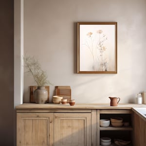 Japandi wall art Abstract neutral herbs | Wabi sabi art | Wabi sabi neutral herbs| Instant download nature art | Minimalist nature